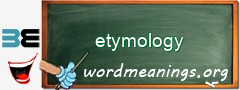 WordMeaning blackboard for etymology